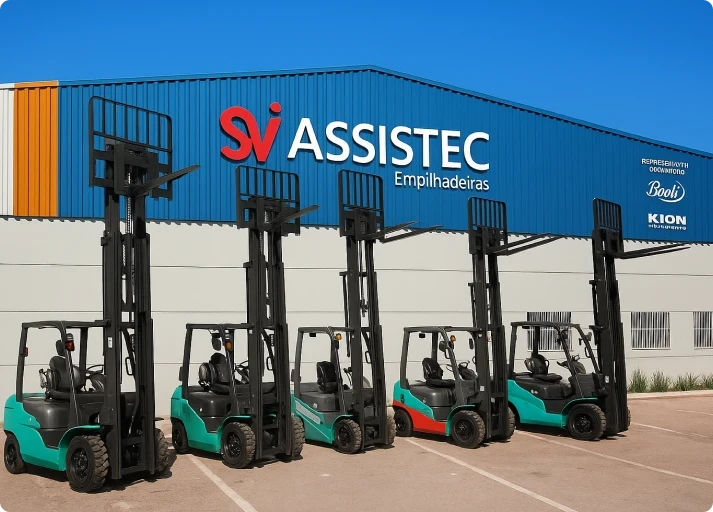 SV ASSISTEC<br /><strong>EXCELÊNCIA EM <br />MOVIMENTAÇÃO DE CARGAS</strong>